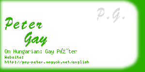 peter gay business card